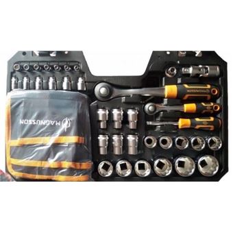 Coffret Cle A Cliquet 122 Pieces Magnusson Clique 1 2 Et 1 4