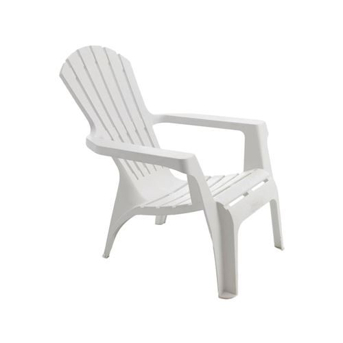 Wilsa Garden - Fauteuil Adirondack en résine polypropylène Blanc