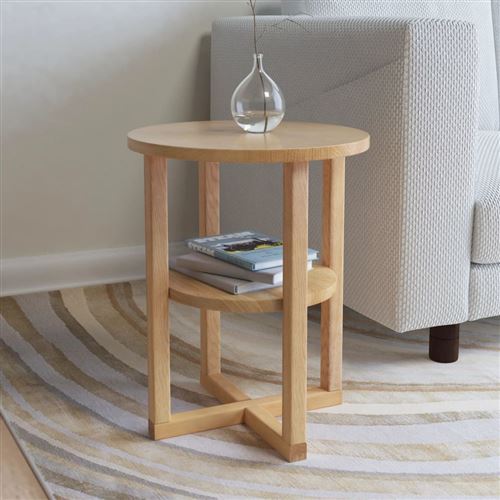 vidaXL - Table d'appoint - Chêne massif - 40 x 50 cm - Marron - Image 3