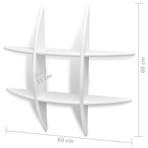 vidaXL Wandplanken 2 st wit
