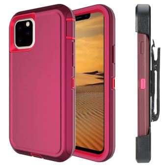Coque en TPU hybride anti-chute violet/rouge pour votre ...