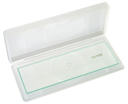 BRESSER Lame porte-objets avec un échelle micrométrique gradué de 1/100