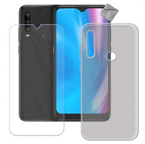 Coque silicone gel fine pour Altice S43 avec film ecran - GRIS - htdmobiles