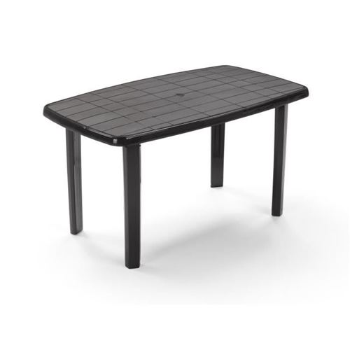 Table de jardin rectangulaire Sorrento - 6 places - 140 x 80 x 72 cm - Gris anthracite