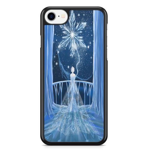 Coque Fifrelin Noire pour iPhone 5C Elsa Disney La reine des neiges art