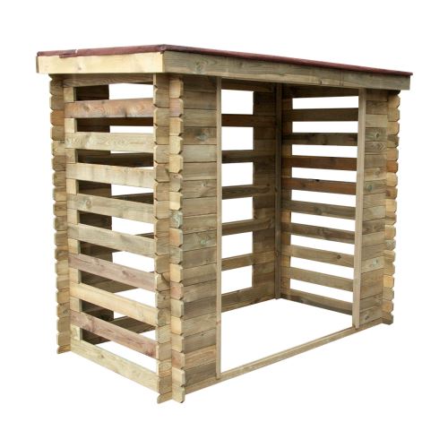 Abri bûches en bois Varsovie 3 stères avec toit bitumé