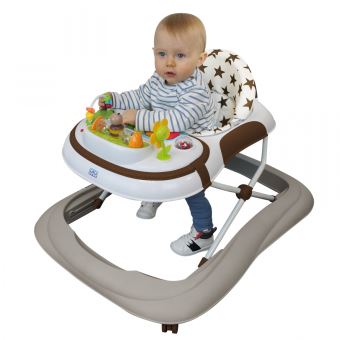 Trotteur bebe evolutif musical pliable reglable en hauteur Marron Trotteurs Achat prix fnac