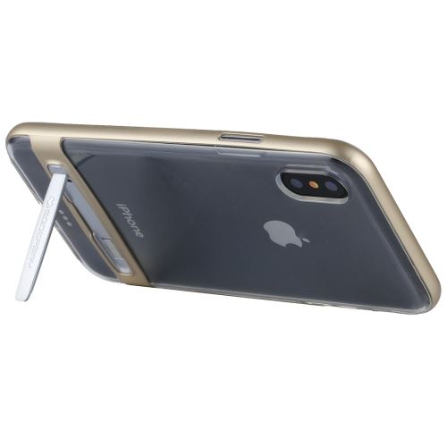 Iphone X / Xs Coque Protection Tpu Electroplating Support Doré Als81073