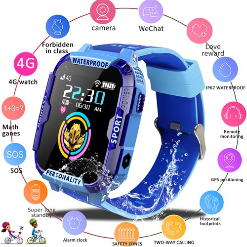 Montre Smart 4G WiFi GPS Tracker SOS appel avec positionnement