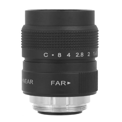 Objectif de Caméra 25 Mm F1.4 Mc CCTV pour Caméra Sans Miroir - Noir