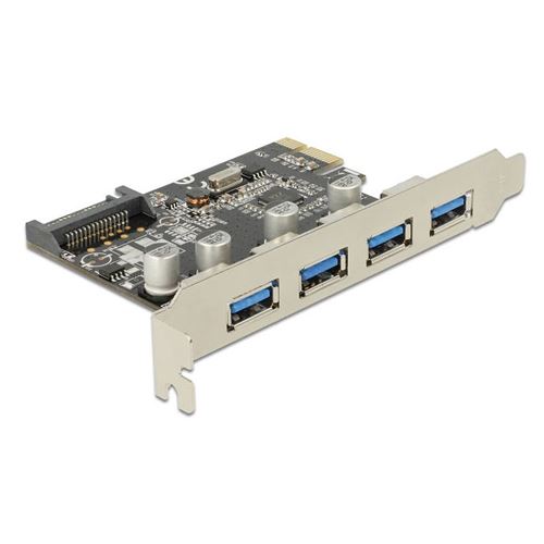 Delock Carte Contrôleur Pci Express Vers 4 Ports Usb 3.0 - Image 1