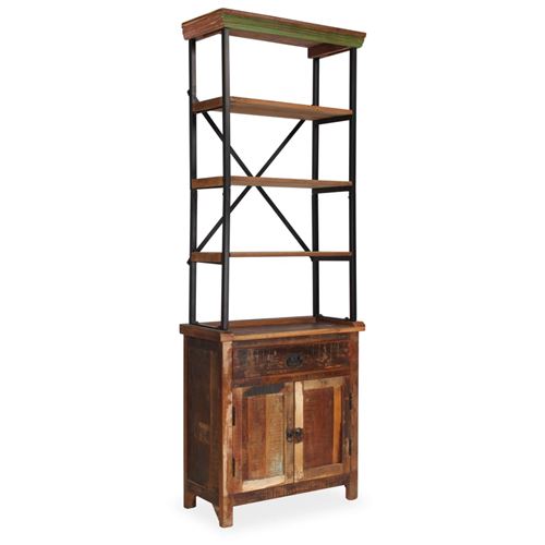 vidaXL Buffet avec étagères Bois de récupération massif 65x30x180 cm