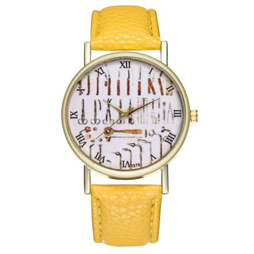 Suisse authentique simple montre classique montre femme montre à quartz T275-Ajaune