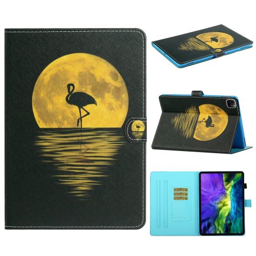 Etui en PU + TPU impression de motifs avec porte-carte lune pour votre Apple iPad Pro 11 pouces (2020)/(2018)