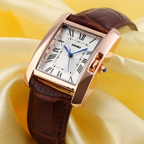 Montre Femme Quartz Rectangle Marron