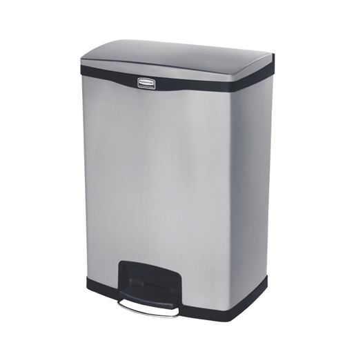 Collecteur Slim Jim Step On Front Step 90 L Inox Mat Noir