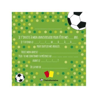 8 Cartes Invitation Enfant C Est Mon Anniversaire Football Carte De Vœux Achat Prix Fnac