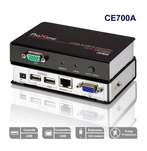 ATEN CE 700A Local and Remote Units - rallonge KVM