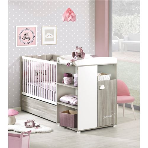 Lit Bebe Combine Evolutif 1x60 En 190x90 Chene Silex Smile Baby Price Babyprice Gris Fonce Lit Pour Enfant Achat Prix Fnac