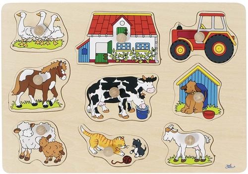 Goki 57908 Puzzle À Formes 9 Pièce Ferme - vue 3