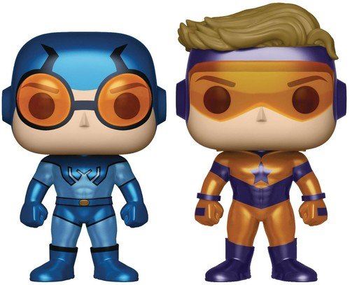 Funko Funko Pop ! Heroes : DC Heroes Booster Gold & Blue Beetle (Versions métalliques) Vinyl Figure 2-Pack