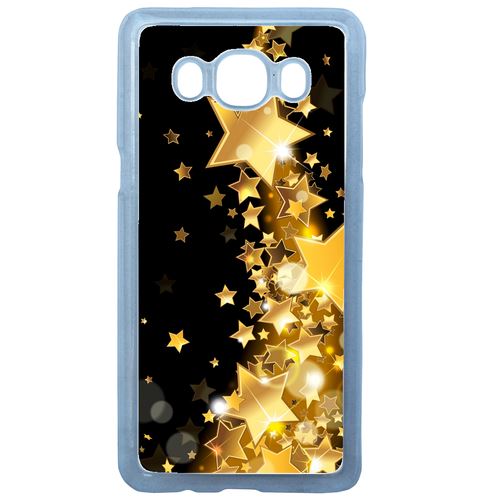 Coque Étoile D'or Sur Fond Noir Compatible Galaxy J7 2016 Transparent