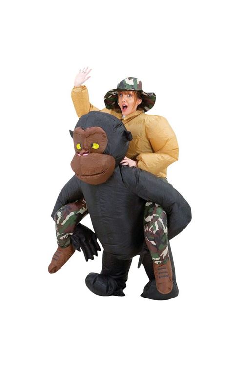 Costume De Singe Gonflable Adulte - Marron - Taille Unique