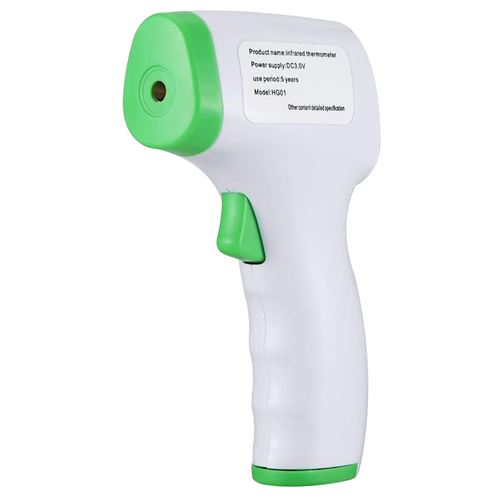 Thermomètre corps infrarouge numérique de frontal sans contact - Vert