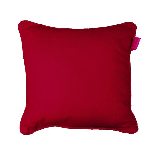 Coussin passepoil 60 x 60 cm coton uni panama Rouge