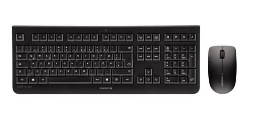 CHERRY DW 3000 - Ensemble clavier et souris - sans fil - 2.4 GHz - US - noir