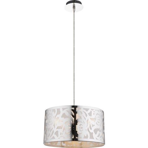 Globo lighting suspension chrome acier inoxydable - diametre 30 cm - hauteur 12 cm - nickel mat 19865