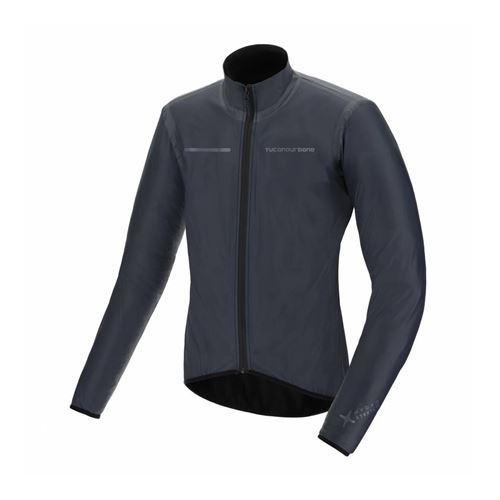 Veste de pluie-coupe vent homme tucano hydrostretch bleu taille xl super compactable (190g)