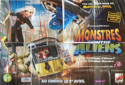 Monstres Contre Aliens AFFICHE CINEMA ORIGINALE