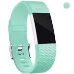 Bracelet Remplacement pour FITBIT CHARGE 2 Silicone, Taille L - VERT D'EAU