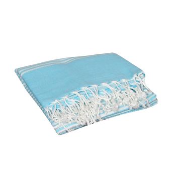 Fouta Hermes Turquoise En Fibre De Bambou 90x190 Cm Serviette Hammam