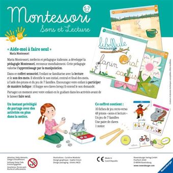 Montessori Ravensburger Sons et lecture