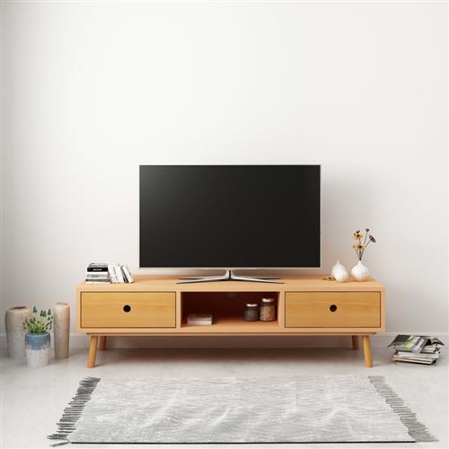 Meuble TV 120 x 35 x 35 cm Pin massif