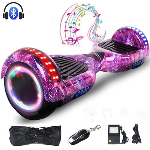 Hoverboard 6.5 pouces avec Bluetooth Violet Camouflage+Sac de Transport+Télécommande