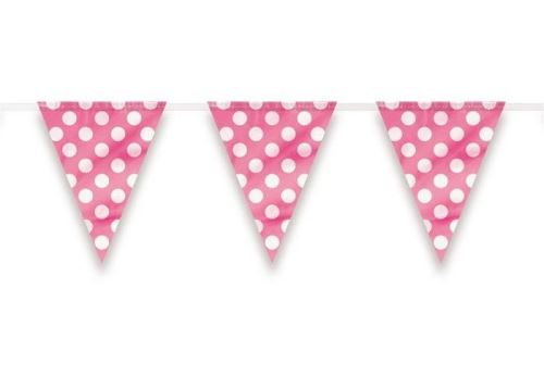 Unique points de la ligne de drapeau 4 m rose/blanc