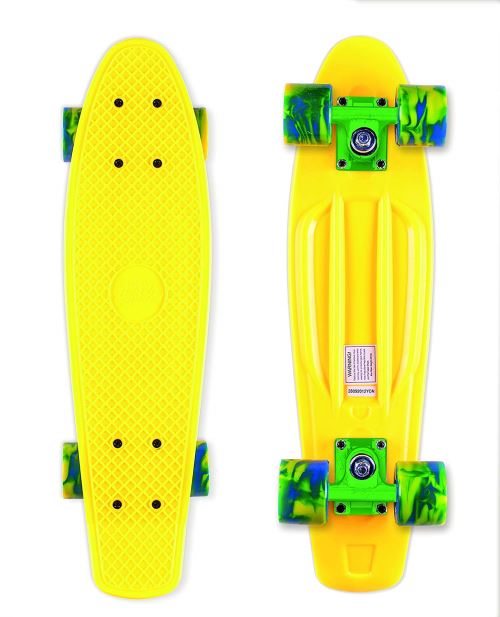 Streetsurfing Cruiser Skateboard Mixte Enfant, Jaune