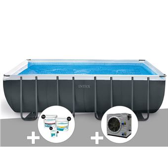 Kit Piscine Tubulaire Intex Ultra Xtr Frame Rectangulaire 5 49 X 2 74 X 1 32 M Kit De Traitement Au Chlore Pompe A Chaleur Piscine Achat Prix Fnac