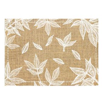 Set De Table En Toile De Jute Feuilles Achat Prix Fnac