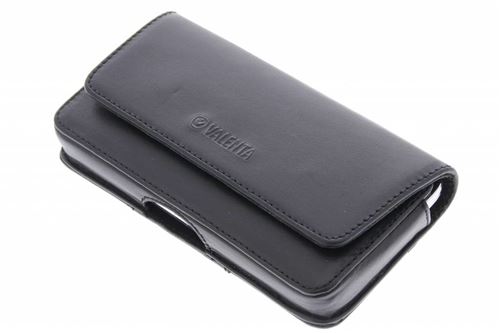 Valenta Arezzo 4XL - Sac étui pour téléphone portable - cuir véritable - noir - pour Samsung Galaxy S4
