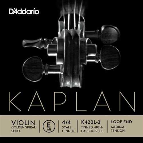 D'Addario K420L-3 - Kaplan Corde Mi Violon 4/4 Medium Acier à Boucle - Image 2