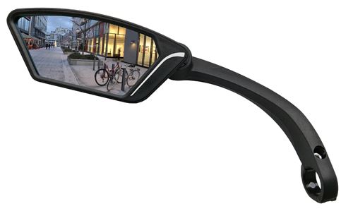 VWP rétroviseur de vélo réglable e-bike 12 cm gauche noir