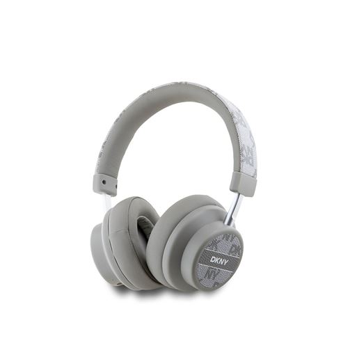 Casque audio sans fil bluetooth 5.3 motif &agrave; carreaux en cuir dkny beige DKBHM2PCSHLE 
