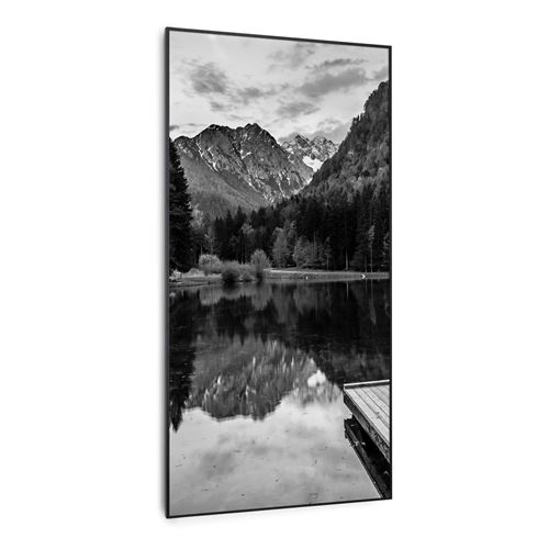 Radiateur Infrarouge - Klarstein Wonderwall Air Art - Panneau Chauffant - 60X120Cm - 700W - Connecté - Lac Cadre Noir