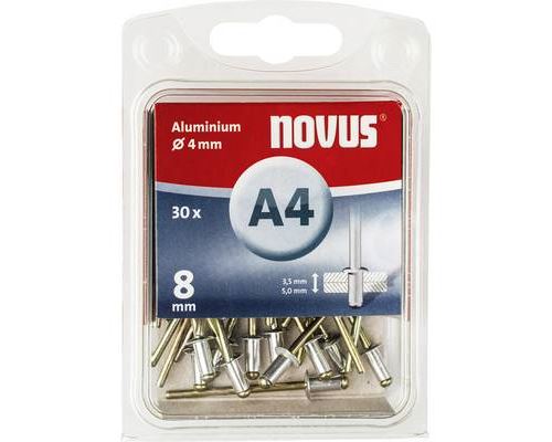 Novus 105082306 Rivet aveugle (Ø x L) 4 mm x 8 mm aluminium aluminium 30 pc(s)