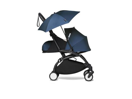 Babyzen - Poussette YOYO2 cadre noir pack 0+ ombrelle bleu marine