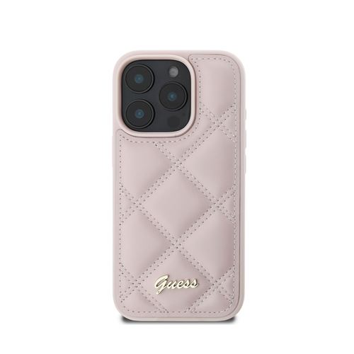 Guess Rose Étui Pour Apple Iphone 16 Pro, Logo Métallique Matelassé, - Image 2